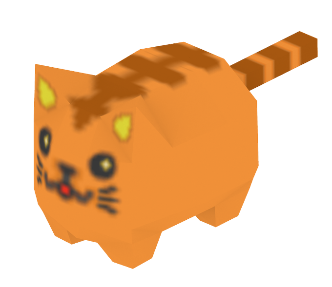 pic of low poly orange striped cat